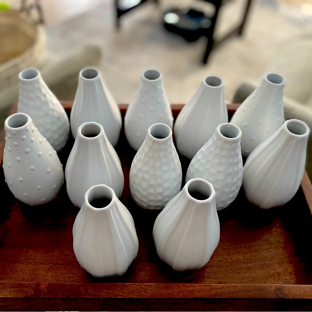 Set of 12 Ikea Vases